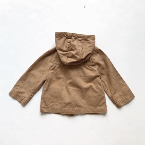Joe Fresh tan light hooded jacket EUC 12-18 months - Picture 5 of 5